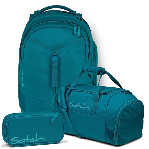 satch - Set aus match + Schlamperbox + Sporttasche in blau