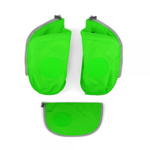 ergobag - Zugabe Seitentaschen Zip-Set grün in grün