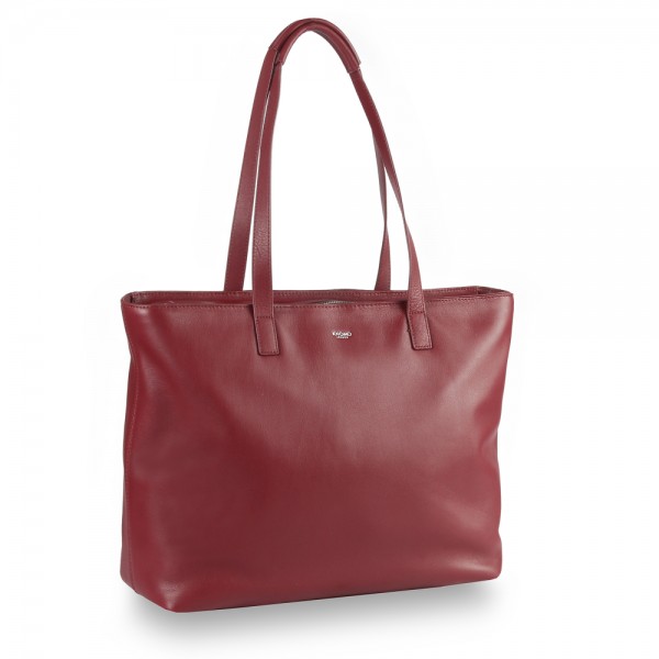 KNOMO - Mayfair Luxe Maddox Leather Tote 15 Zoll 120-204 in rot