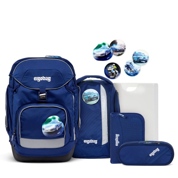 ergobag - Pack Schulrucksack Set 6tlg BlaulichtBär in blau