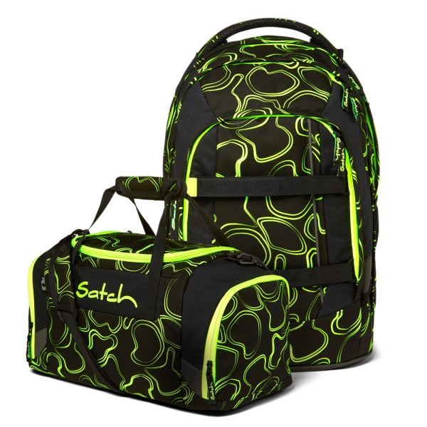 satch - Set aus pack + Sporttasche in grün
