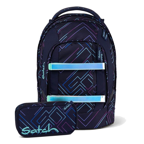satch - Set aus pack + Schlamperbox in blau
