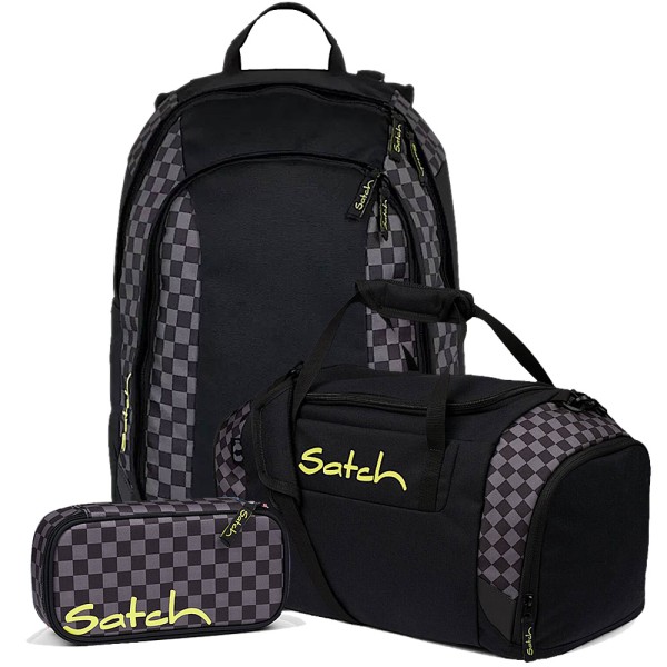 satch - Set aus air + Sporttasche + Schlamperbox in schwarz