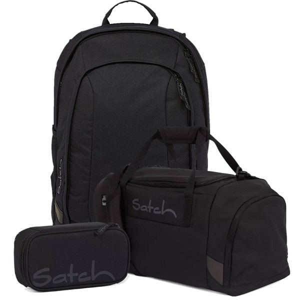 satch - Set aus air + Sporttasche + Schlamperbox in schwarz