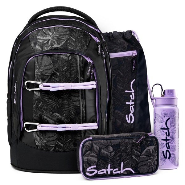 satch - pack Bondi Beach Edition Schulrucksack Set 4tlg Betty Grey in grau
