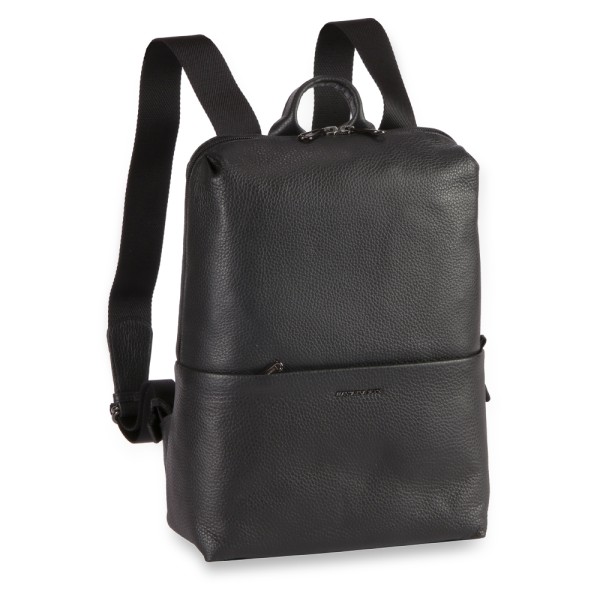 Mandarina Duck - Mellow Leather Squared Backpack in schwarz